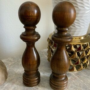 Vintage 11" Catalina Wooden Salt Shaker & Pepper Mill Grinder Set Japan Pair